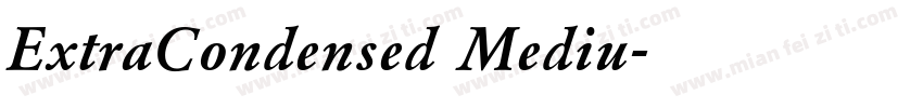 ExtraCondensed Mediu字体转换